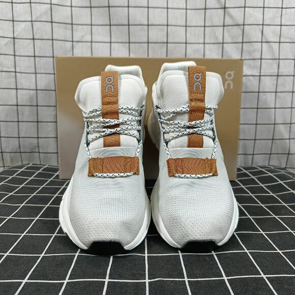 On Cloudnova White Pearl Running Shoes Womens Sneaker - Picture 3 of 5